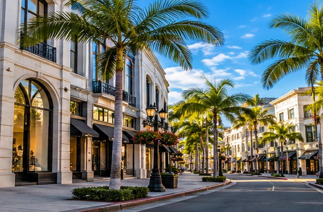 Representação ilustrativa de Beverly Hills & Rodeo Drive